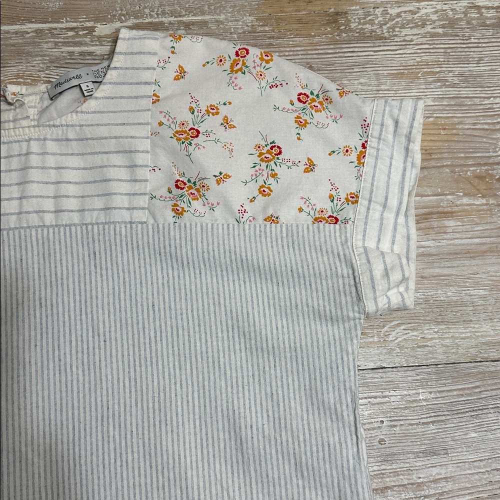 Madewell x The New Denim Project Patchwork Top
In Floral and Railroad Stripe S - Picture 4 of 10